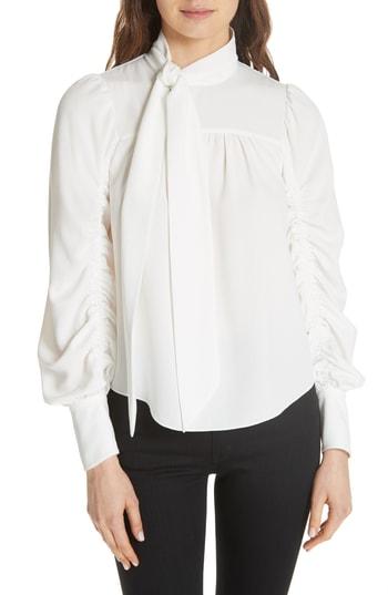 Women's Joie Kineta Tie Neck Blouse - White