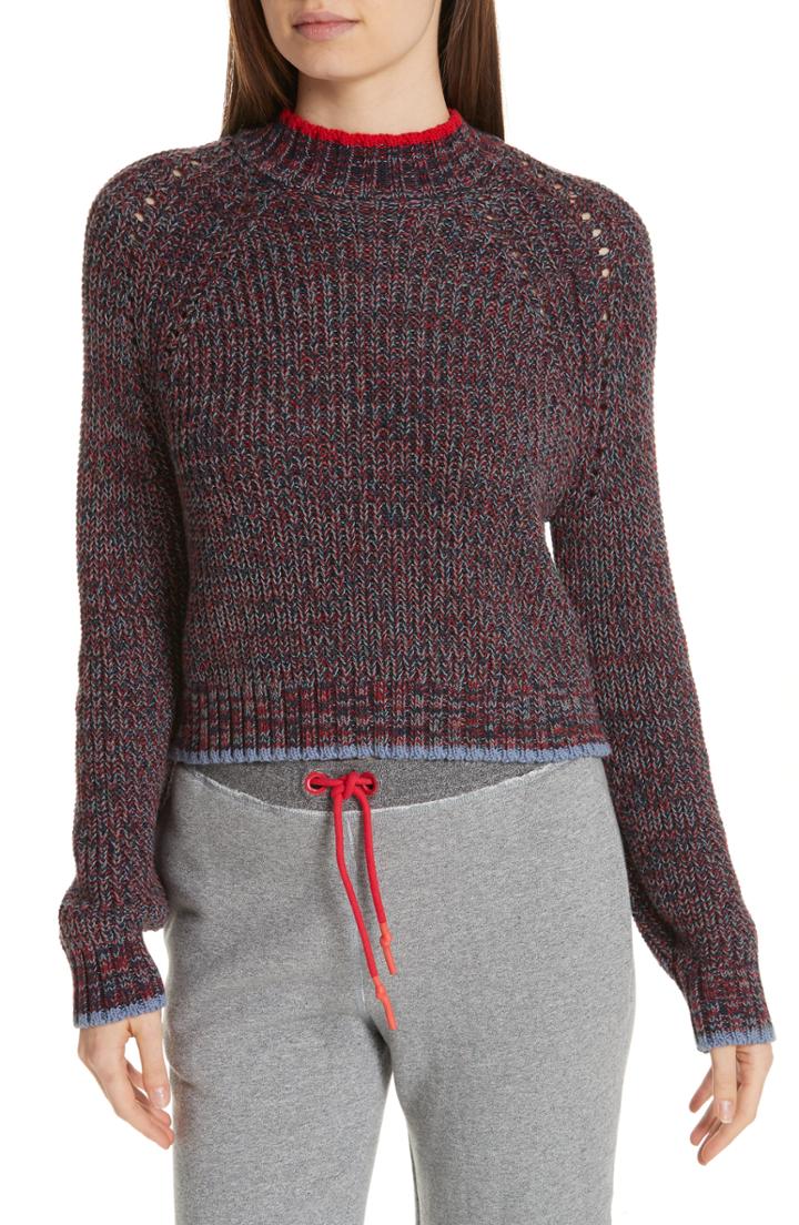 Women's Rag & Bone/jean Ilana Mock Neck Sweater - Blue