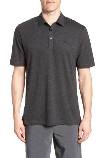 Men's Travis Mathew Jq Fit Stripe Polo, Size Small - Grey