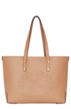 Burberry Embossed Crest Small Leather Tote - Beige