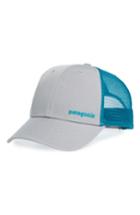 Men's Patagonia Text Logo Trucker Hat - Grey