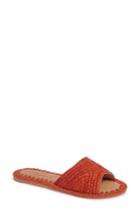 Women's Jeffrey Campbell Dane Raffia Slide Sandal .5 M - Orange