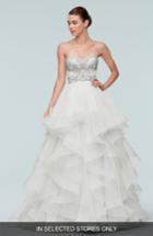 Women's Watters Meri Beaded Strapless Layered Tulle Gown