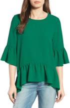 Women's Gibson Ruffled Handkerchief Hem Top - Blue