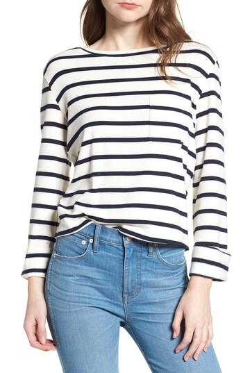 Women's Bishop + Young Stripe Lace-up Back Top - Black