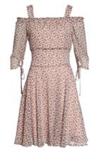 Women's Sam Edelman Smocked Cold Shoulder A-line Dress