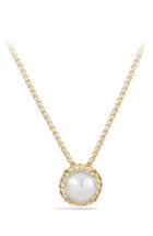 Women's David Yurman 'chatelaine' Pendant Necklace With Freshwater Pearl In 18k Gold