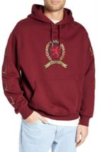 Men's Tommy Jeans Embroidered Crest Logo Hoodie - Red
