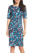 Women's Ellen Tracy Ponte Pencil Dress - Purple
