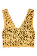 Women's Topshop Leopard Bralette Us (fits Like 0) - Yellow