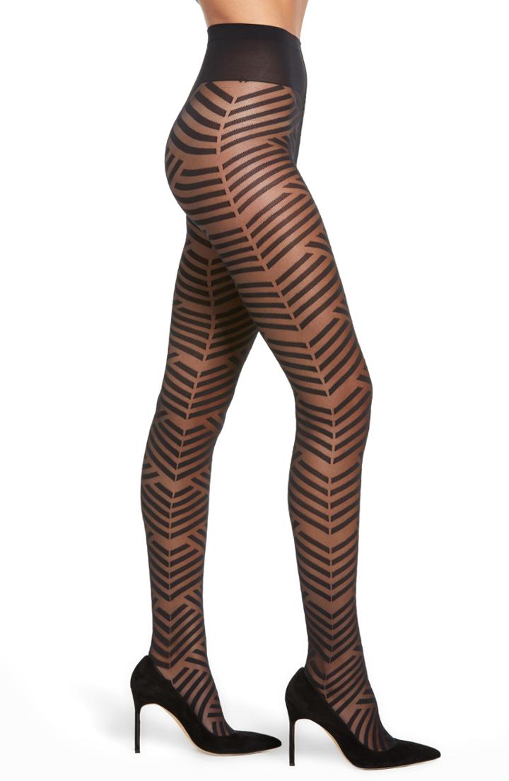 Women's Oroblu Sheer Maze Tights /x-large - Black