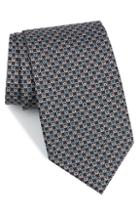 Men's Salvatore Ferragamo Estro Print Silk Tie, Size - Black