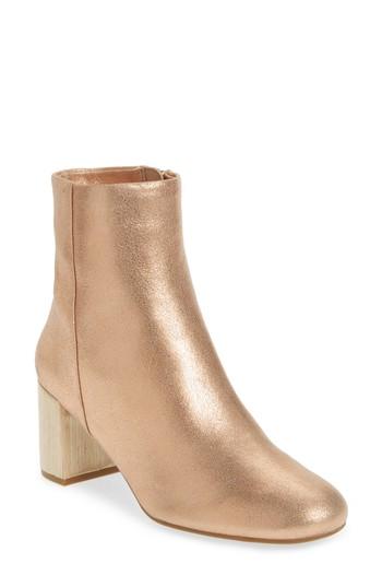 Women's Taryn Rose Cassidy Block Heel Bootie .5 M - Metallic