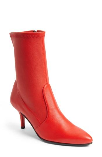 Women's Stuart Weitzman Cling Stretch Bootie M - Red