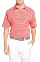 Men's Bobby Jones Liquid Cotton Bird's Eye Stripe Polo - Red