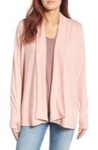 Women's Caslon Jersey Thumbhole Cardigan, Size - Pink