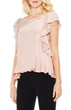 Women's Vince Camuto Ruffle Sleeve Mix Media Top - Pink