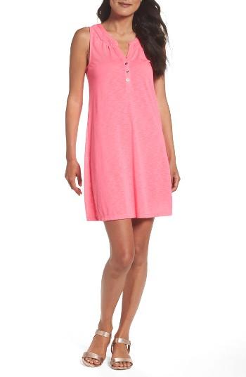 Women's Lilly Pulitzer 'essie' Cotton & Modal A-line Dress - Pink
