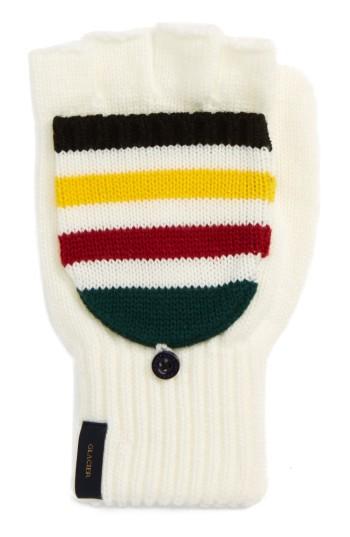 Women's Pendleton National Park Pop Top Mittens, Size - Ivory