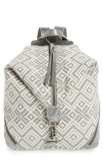 Ten79la Beaded Woven Backpack - Grey