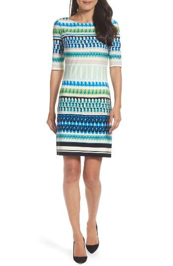 Women's Eliza J Print Shift Dress - Blue