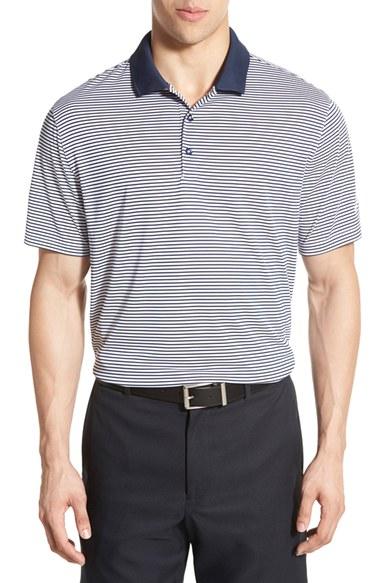 Men's Nike 'victory Stripe' Dri-fit Golf Polo, Size - Blue