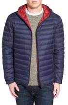 Men's Schott Nyc Zip Front Down Jacket, Size - Blue