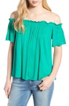 Women's Bobeau Off The Shoulder Knit Top - Green