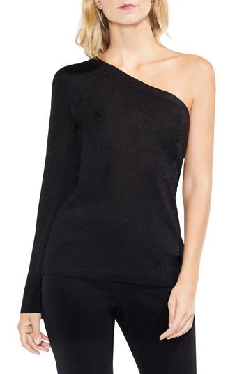 Women's Vince Camuto One-shoulder Bell Sleeve Sweater - Black