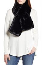 Women's Ted Baker London Faux Fur Pull Through Scarf, Size - Black