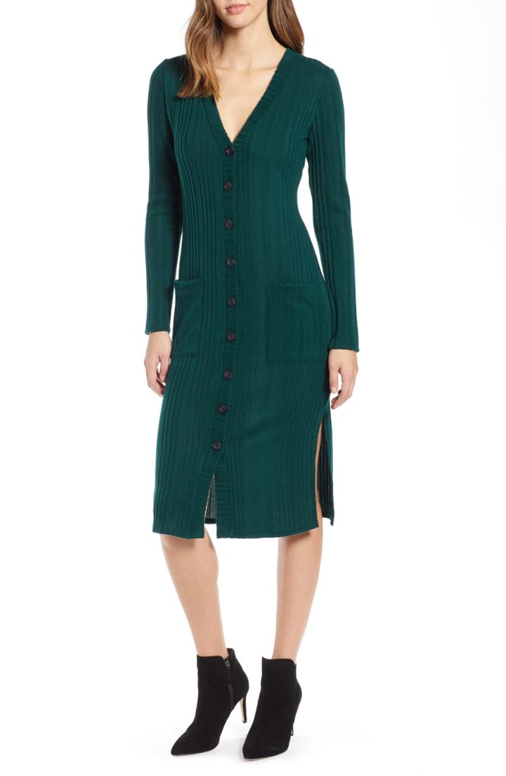 Women's Socialite Sweater Dress - Green