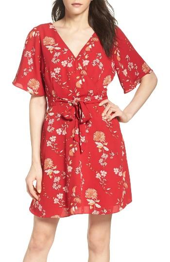 Women's Bb Dakota Laselle Faux Wrap Dress - Red