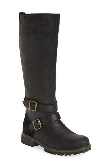 Women's Timberland 'wheelwright' Waterproof Moto Boot .5 M - Black