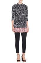Women's Catherine Catherine Malandrino 'hayden' Mixed Print Minidress - Black