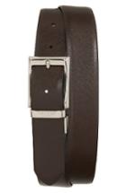 Men's Canali Reversible Leather Belt - Chocolate/ Black