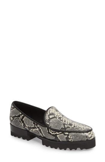 Women's Donald Pliner Enza Lug Sole Loafer M - Grey