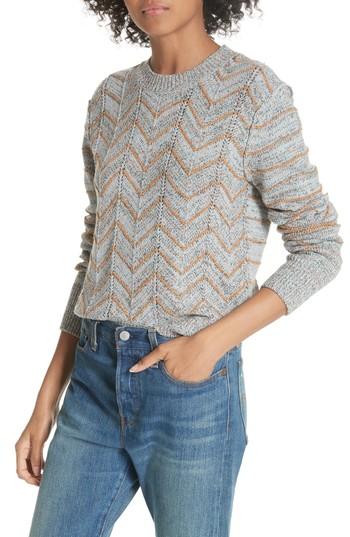Women's Free People Zigzag Pullover - Blue