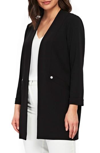 Women's Wallis Popper Pocket Duster Jacket Us / 10 Uk - Black
