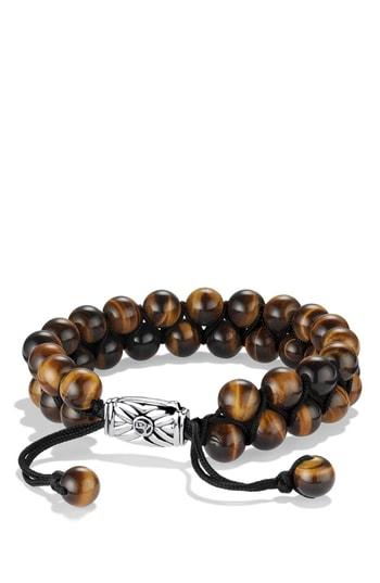 Men's David Yurman 'spiritual Beads' Two-row Bracelet With Malachite