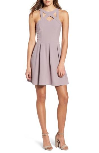 Women's Speechless Cutout Scuba Skater Dress