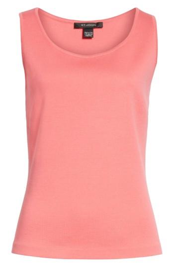 Women's St. John Collection Milano Knit Contour Shell - Pink