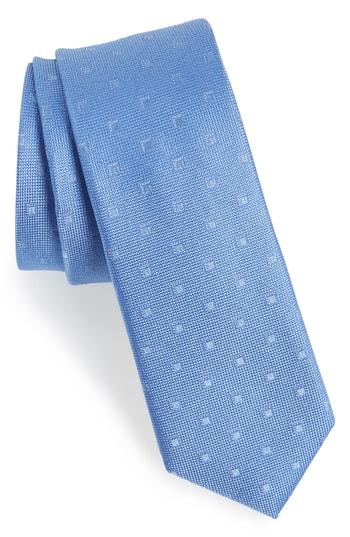 Men's Calibrate Felsic Geometric Silk Tie, Size - Blue