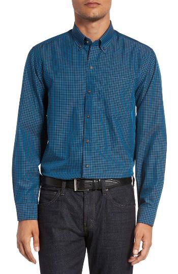 Men's Cutter & Buck Quintin Classic Fit Gingham Sport Shirt