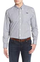 Men's Cutter & Buck Los Angeles Rams - Gilman Regular Fit Plaid Sport Shirt, Size - Blue