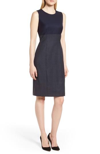 Women's Boss Dibena Wool Sheath Dress R - White