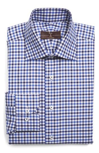 Men's Robert Talbott Trim Fit Check Dress Shirt - Blue