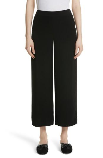 Women's Yigal Azrouel Step Hem Wide Leg Crop Pants - Black
