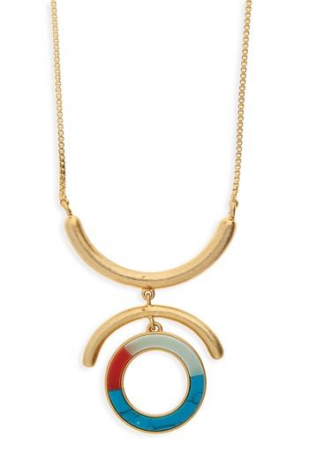 Women's Madewell Circle Stone Pendant Necklace