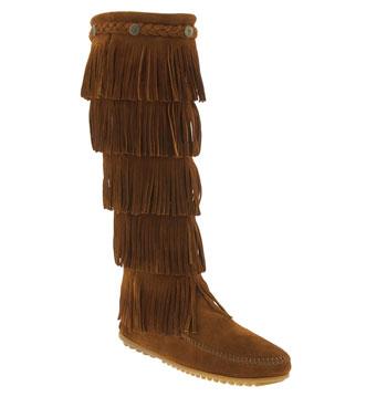 Women's Minnetonka '5 Layer Fringe' Boot M - Brown