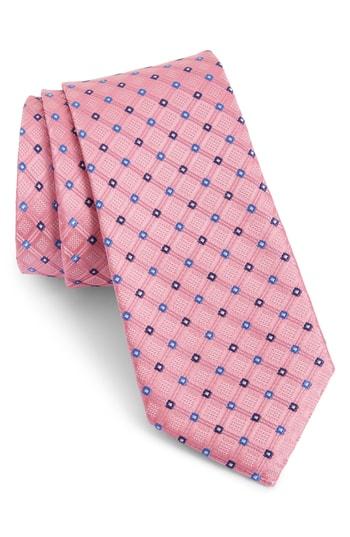 Men's Nordstrom Men's Shop Coventry Neat Silk Tie, Size - Pink
